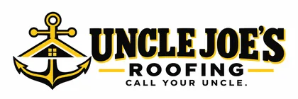 Uncle Joe's Roofing logo — gold anchor and rooftop, Call Your Uncle